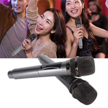 2Pcs Set Wireless Karaoke Microphone Rechargeable Handheld Microphone with LED Display