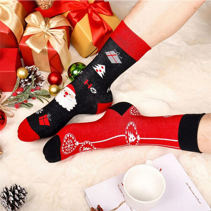Unisex 12 Pairs 24-Day Christmas Socks Countdown Calendar - Style 2