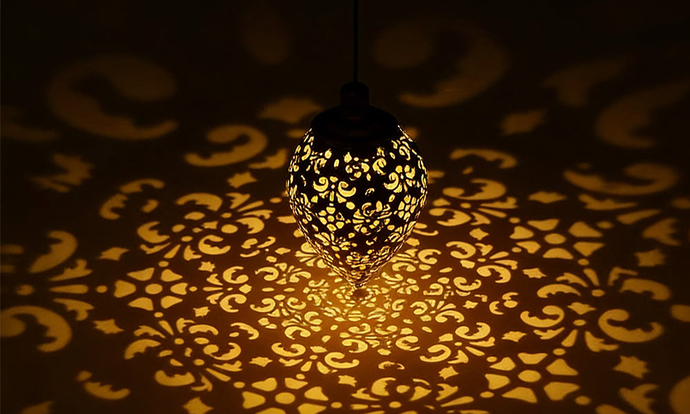 Solar Vintage Metal Hanging Light