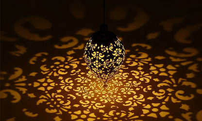 Solar Vintage Metal Hanging Light