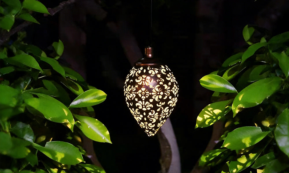 Solar Vintage Metal Hanging Light