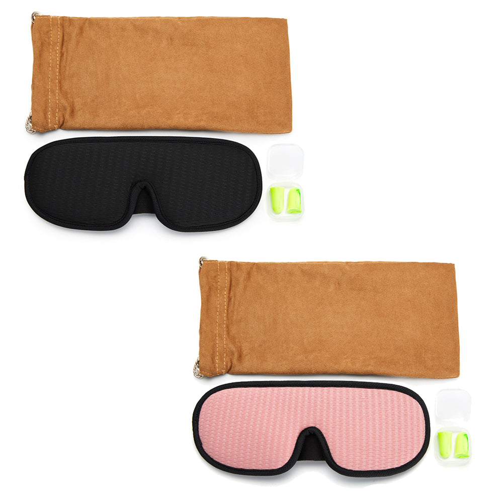 2Pcs 3D Sleep Eye Mask Travel Memory Foam Padded Shade Cover Sleeping Blindfold