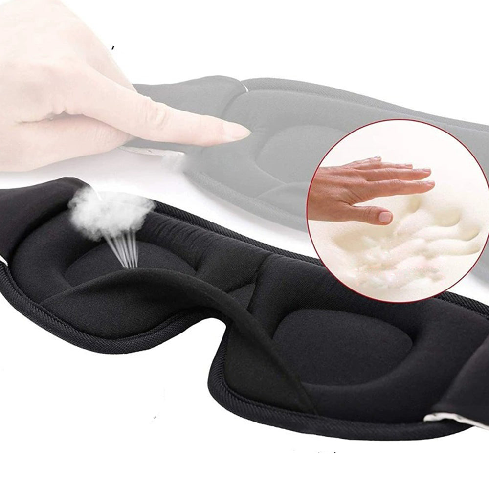 2Pcs 3D Sleep Eye Mask Travel Memory Foam Padded Shade Cover Sleeping Blindfold