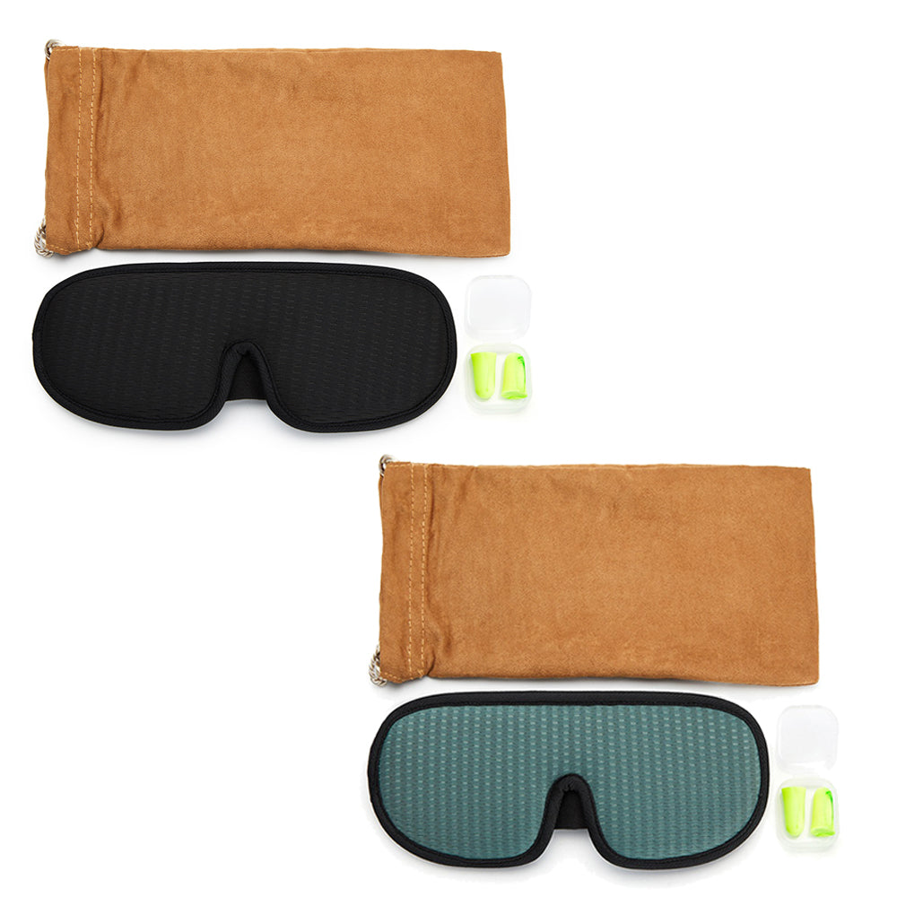 2Pcs 3D Sleep Eye Mask Travel Memory Foam Padded Shade Cover Sleeping Blindfold