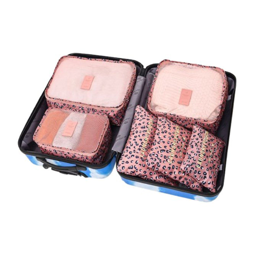 6Pcs Travel Storage Bag Set for Clothes Tidy Organizer for Suitcase-Multicolour