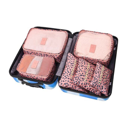 6Pcs Travel Storage Bag Set for Clothes Tidy Organizer for Suitcase-Multicolour