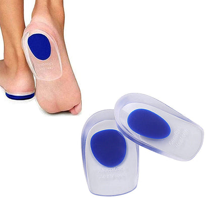 Pair of Gel Shoe Cushion Heel Insole Foot Insert Heel Pads Blue