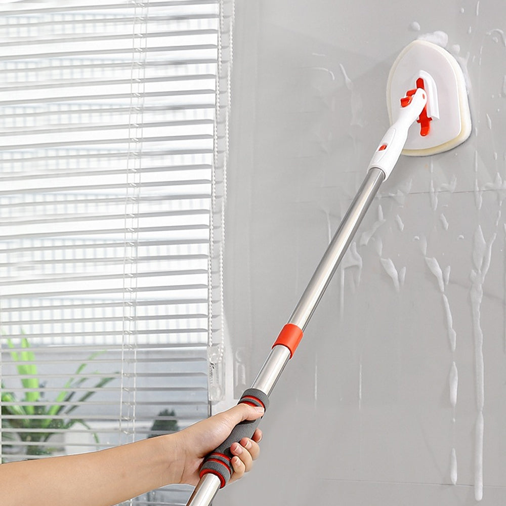 3-in-1 Cleaning Brush Kit with Adjustable Hndle and 4Pcs Brush Replacements