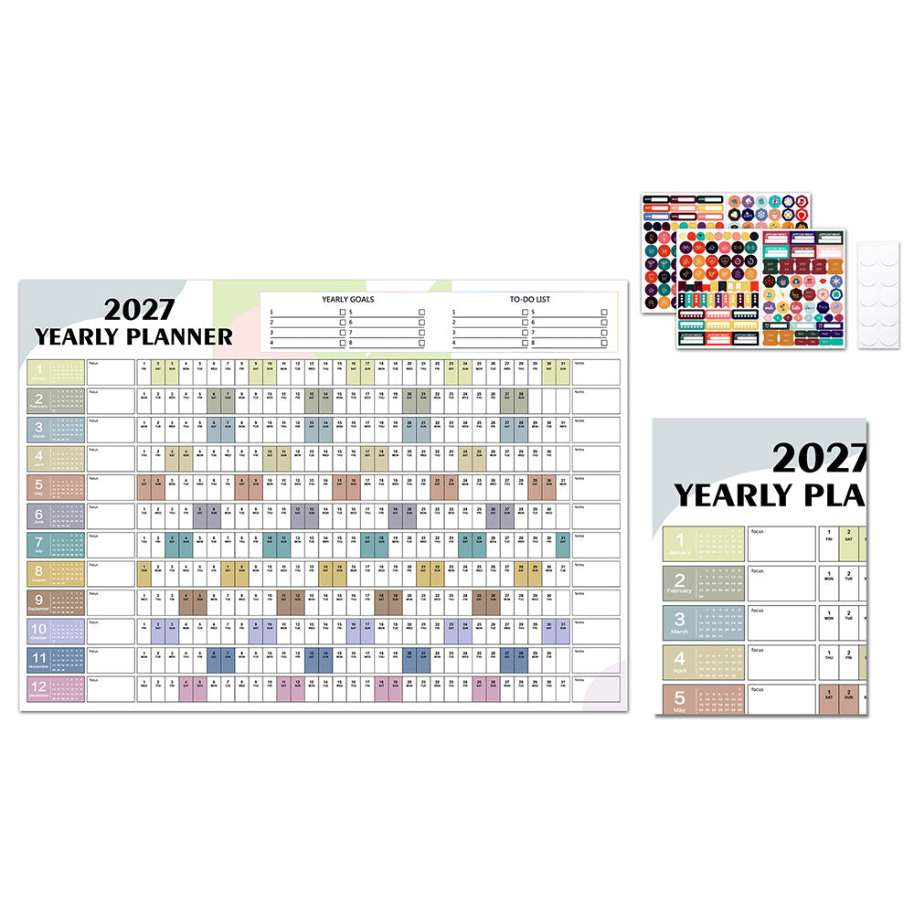 2027 Full Year Wall Calendar - Style3