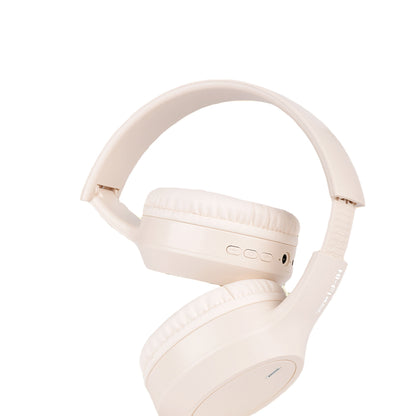 Bluetooth 5.3 Wireless Headphones Rechargeable Earphones Headset with Mic-Khaki