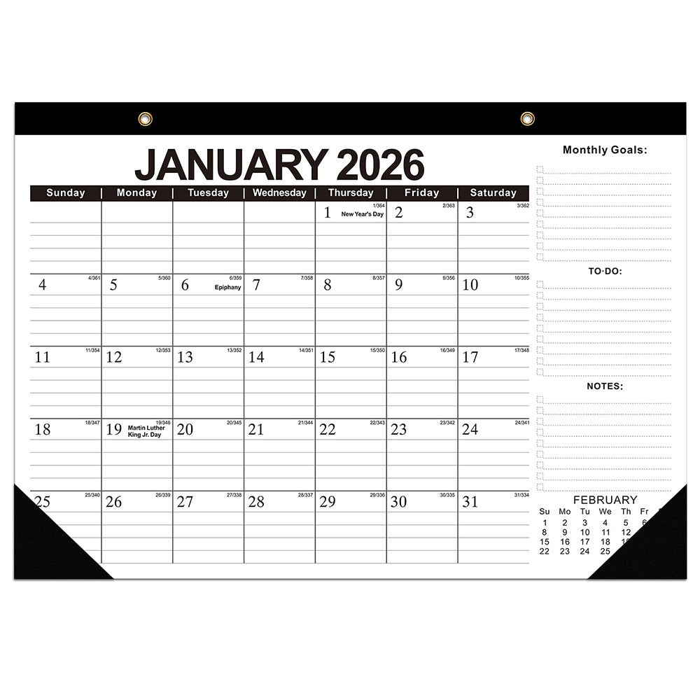 18-Month Desk Calendar (Jan 2026 ¨C June 2027) with Corner Protectors for Office Style 2