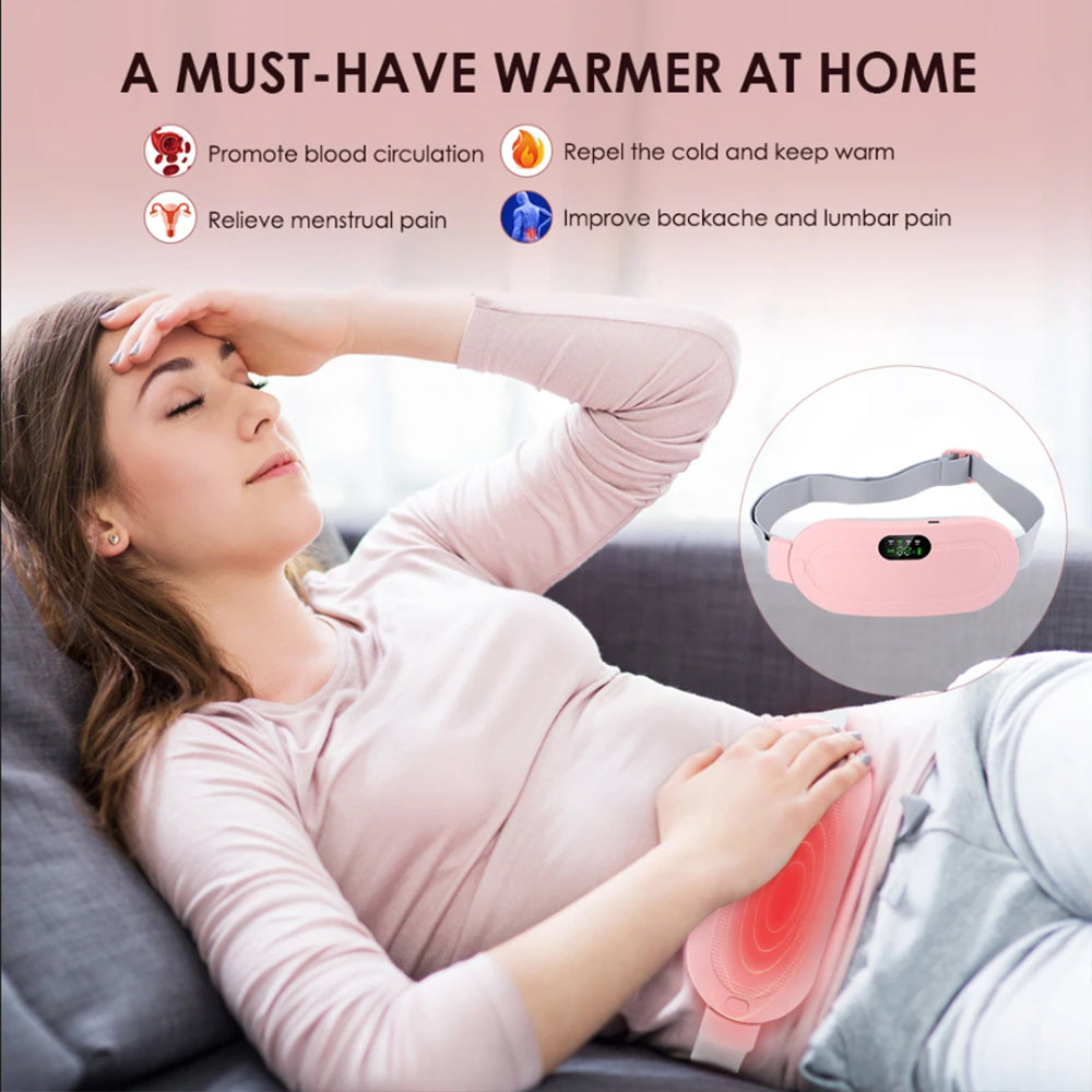 Electric Heating Belt for Women Portable Waist Abdomen Warmer with Massage