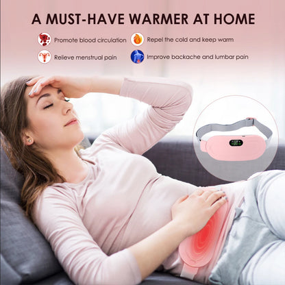 Electric Heating Belt for Women Portable Waist Abdomen Warmer with Massage