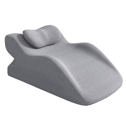 Ergonomic Memory Foam Reclining Pillow Prone Reading Cushion for Bed and Sofa Light Gray