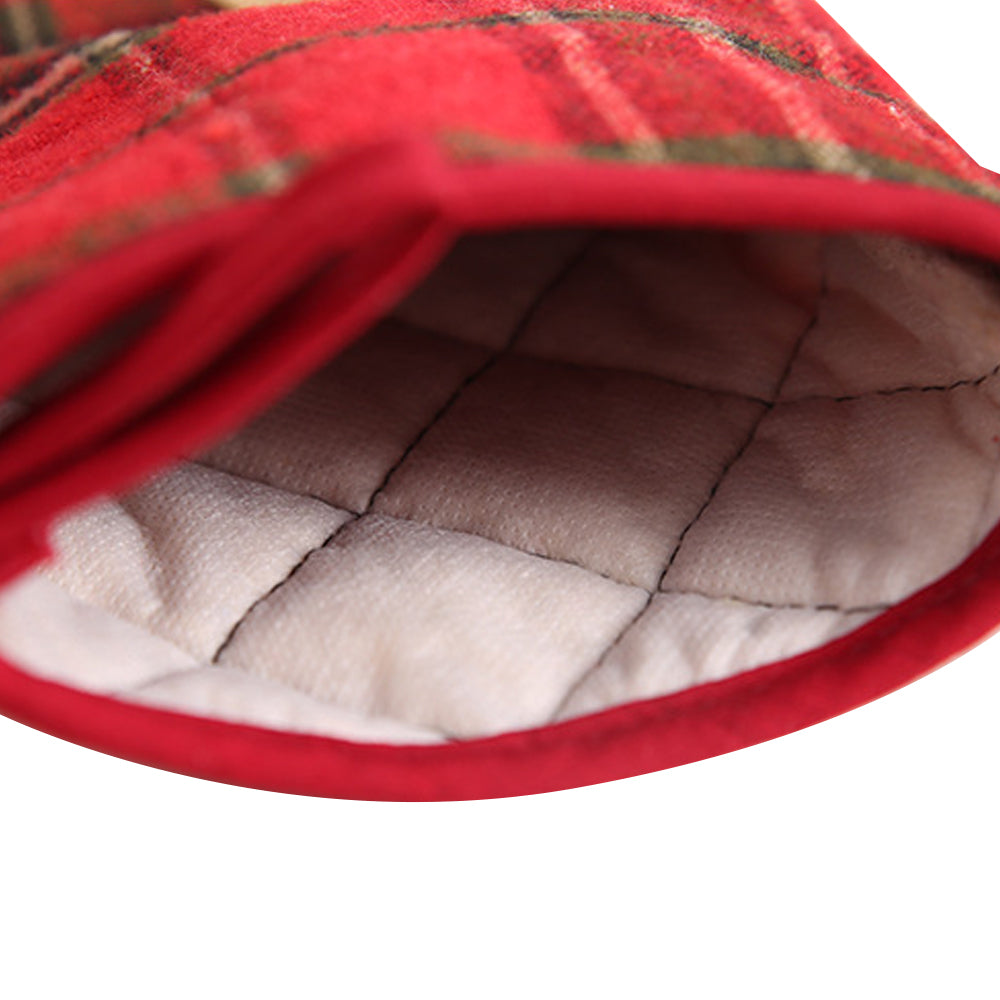 Christmas Oven Mitt Pot Holder Set Reusable Kitchen Heat Insulation Pad Microwave Gloves