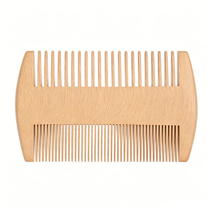 2PCS Double Sided Wooden Beard Comb-20 Teeth