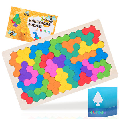 Wooden Tangram Puzzle Set STEM Educational Logic IQ Game Montessori Toy