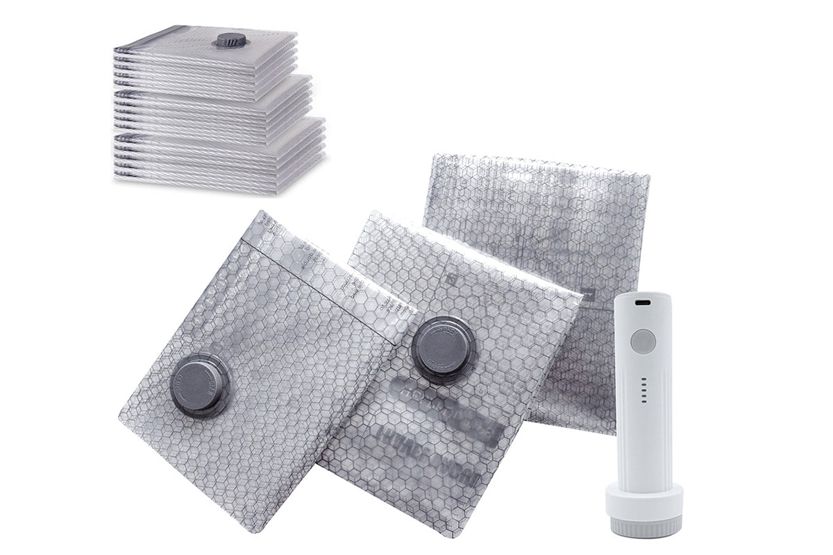 6 Piece Vacuum Bags with Rechargeable Air Pump