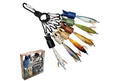 2Sets 6Pcs Portable Fishing Hook Cover and Squid Jig Hook Bonnets for Fishing Enthusiasts
