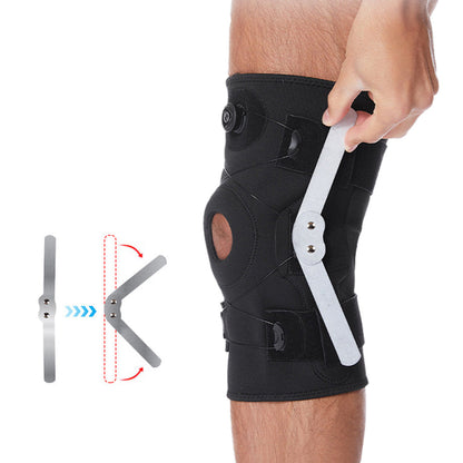 Adjustable Knee Brace with Spring Support for Sports & Patellar Stability