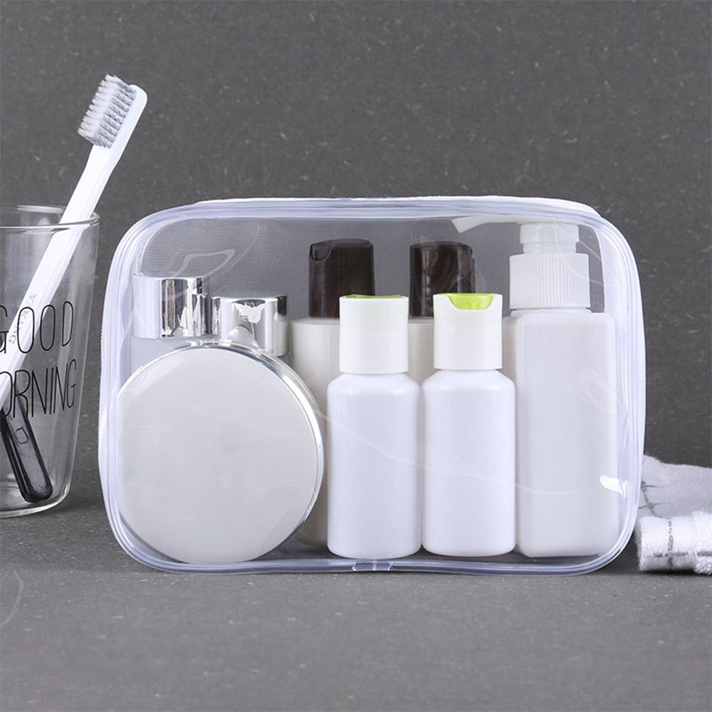 Portable Clear Makeup Bag Zipper Transparent Travel Storage Pouch Cosmetic Toiletry Bag