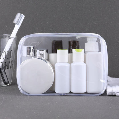 Portable Clear Makeup Bag Zipper Transparent Travel Storage Pouch Cosmetic Toiletry Bag