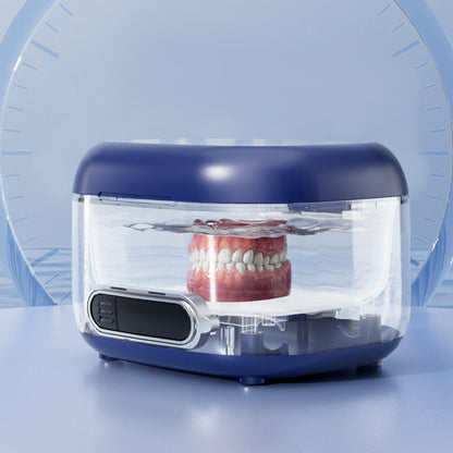 Portable Ultrasonic Retainer Cleaner Dental Appliance Cleaning Machine -Blue