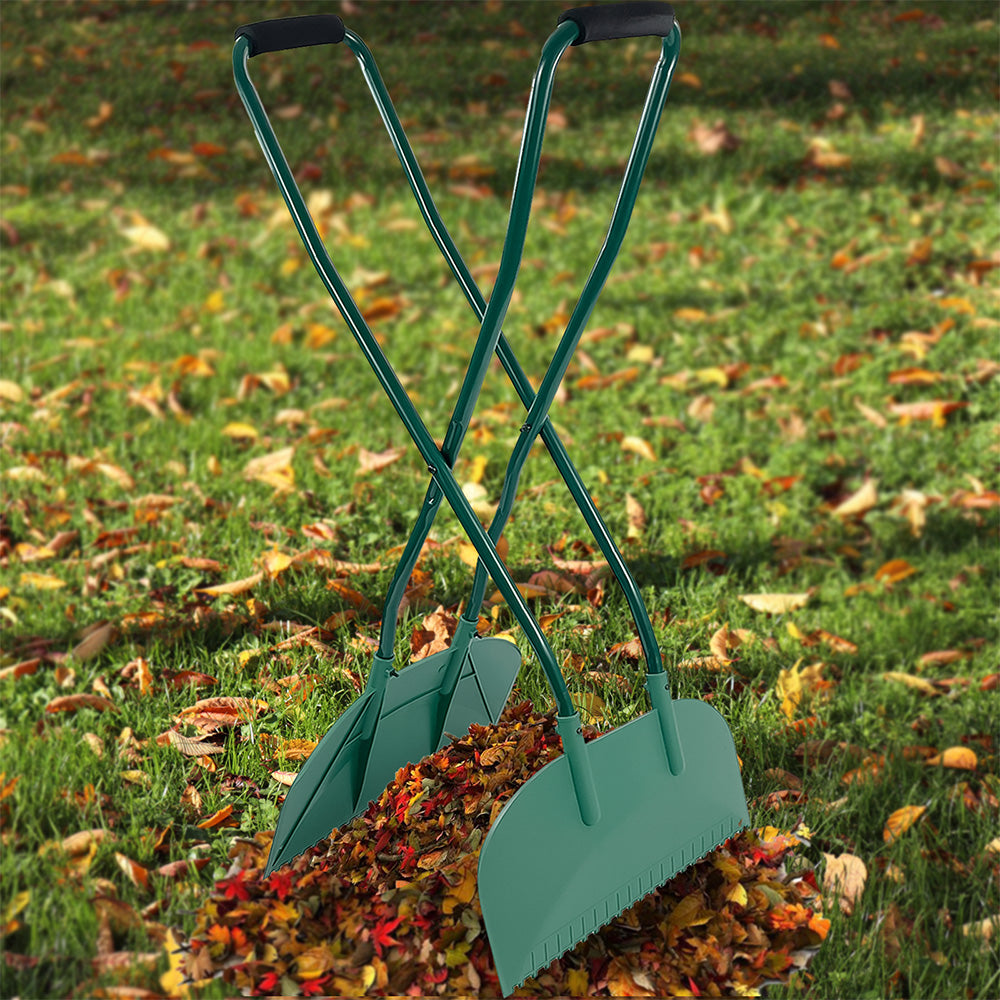 Stainless Steel Wide Leaf Grabber Rake for Garden Lawn
