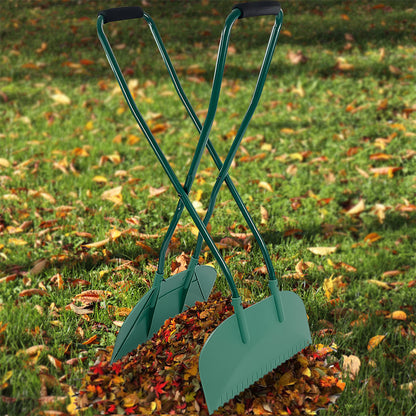Stainless Steel Wide Leaf Grabber Rake for Garden Lawn