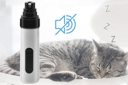 2Pcs Silent Pet Nail Grinder Dog Nail Trimmer Grooming Smoothing Tool