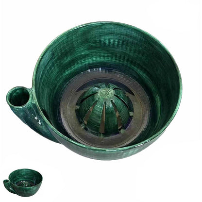 PLA Swirl Colander Bowl for Washing Draining and Serving - Green