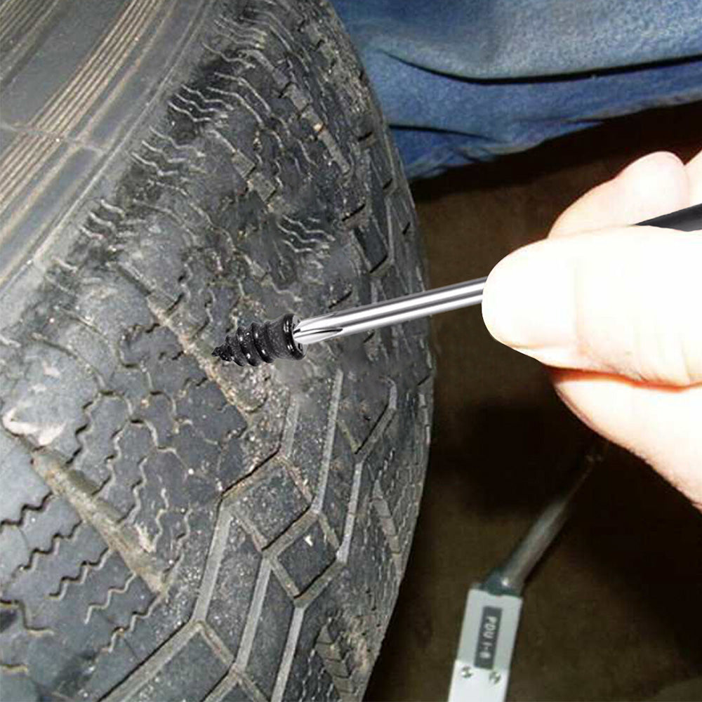 84Pcs Tire Repair Plug Kit Screw-In Rubber Plug with Screwdriver for Car Motorcycle Electric Bike