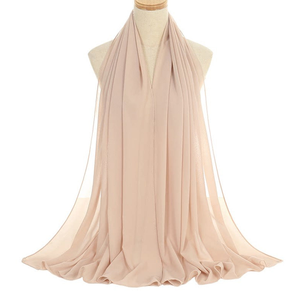 Chiffon Evening Dress Shawl for Weddings Parties - Beige