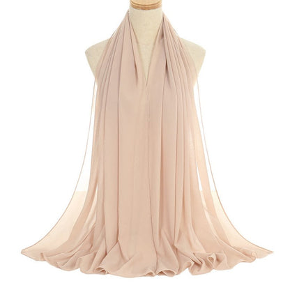 Chiffon Evening Dress Shawl for Weddings Parties - Beige