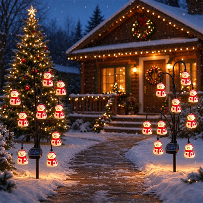 Christmas Solar Garden Light Warm White Ground Stake Light - Snowman