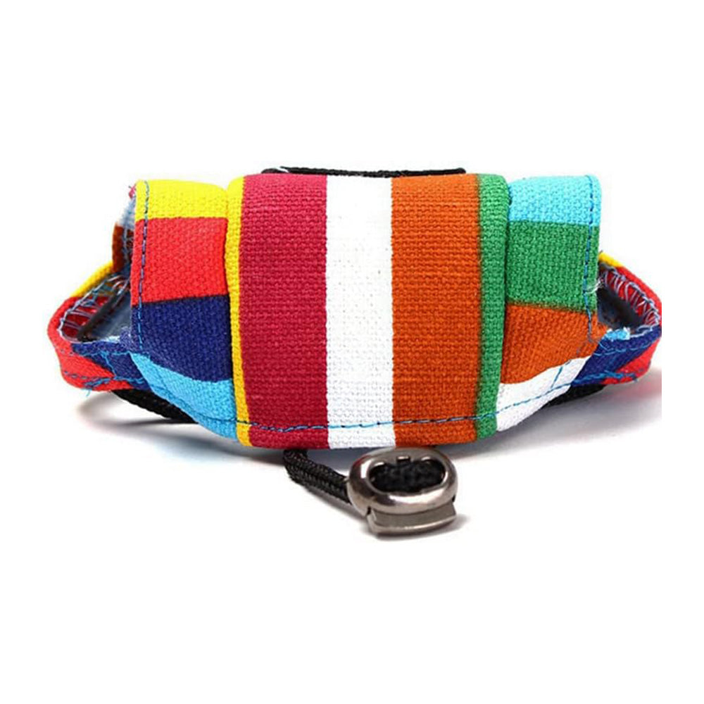 Dog Baseball Cap Adjustable Pet Hat with Ear Holes Rainbow S