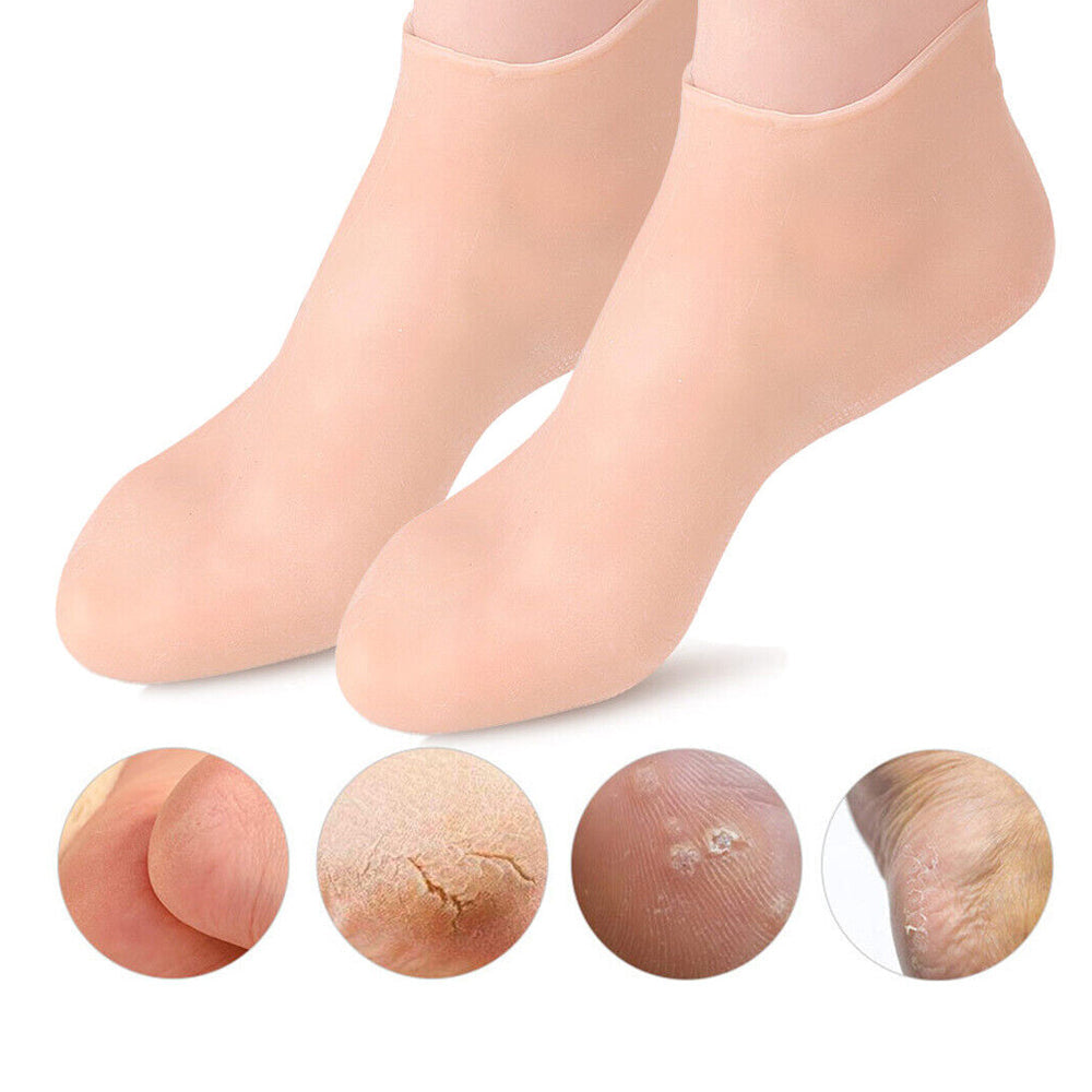 2 Pair of Foot Care Socks Spa Moisturizing Gel Anti Cracking Protective Sock