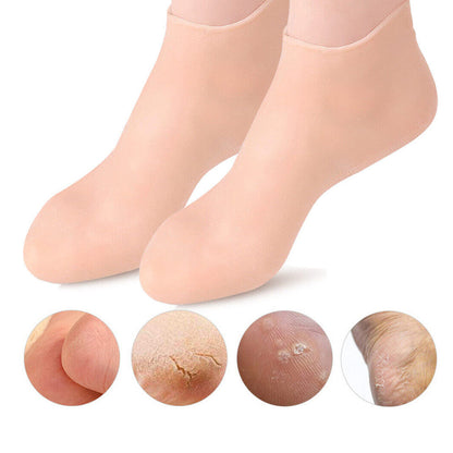 2 Pair of Foot Care Socks Spa Moisturizing Gel Anti Cracking Protective Sock