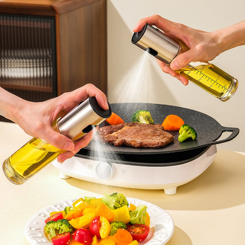 100ml Glass Olive Oil Sprayer Bottle for Cooking Salad BBQ & Grilling