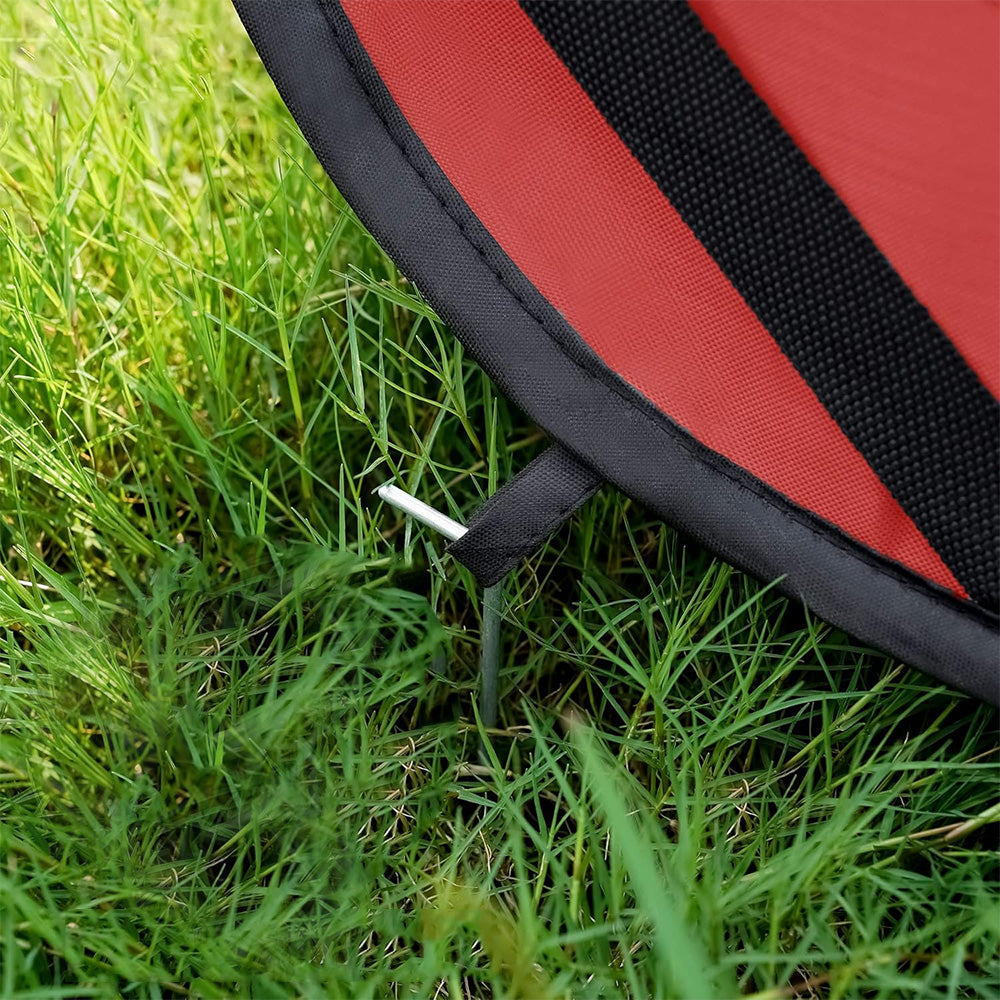 Portable Car Seat Pet Kennel Pop Up Dog Cat Tent Bed Red