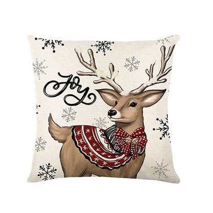Set of 4 Christmas Pillow Covers Decorative Throw Covers for Sofa Home Decor Style 2