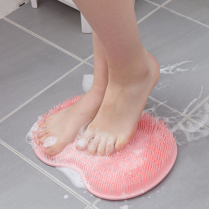 2 Pack Shower Foot Scrubber Mat Back Washer Wall Mounted 2 in 1 Foot Cleaner