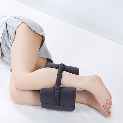 Foldable Knee Pillow for Side Sleepers Leg Support Pillow with Elastic Strap