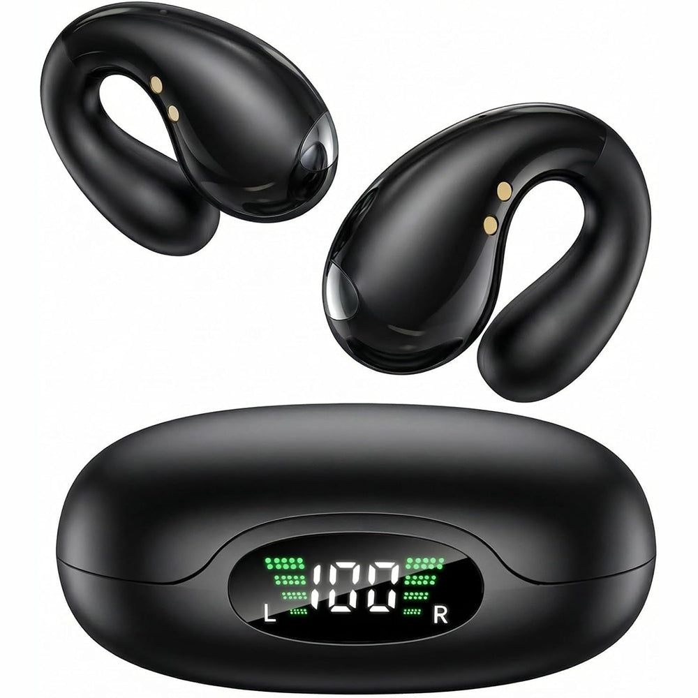 Open Ear Earbuds Wireless Air Conduction Bluetooth Earbuds - Black
