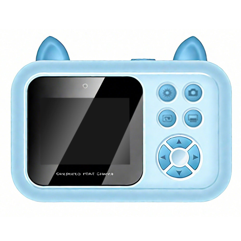 Kids 1080P Instant Print Digital Camera with 1 Roll Printing Paper Blue