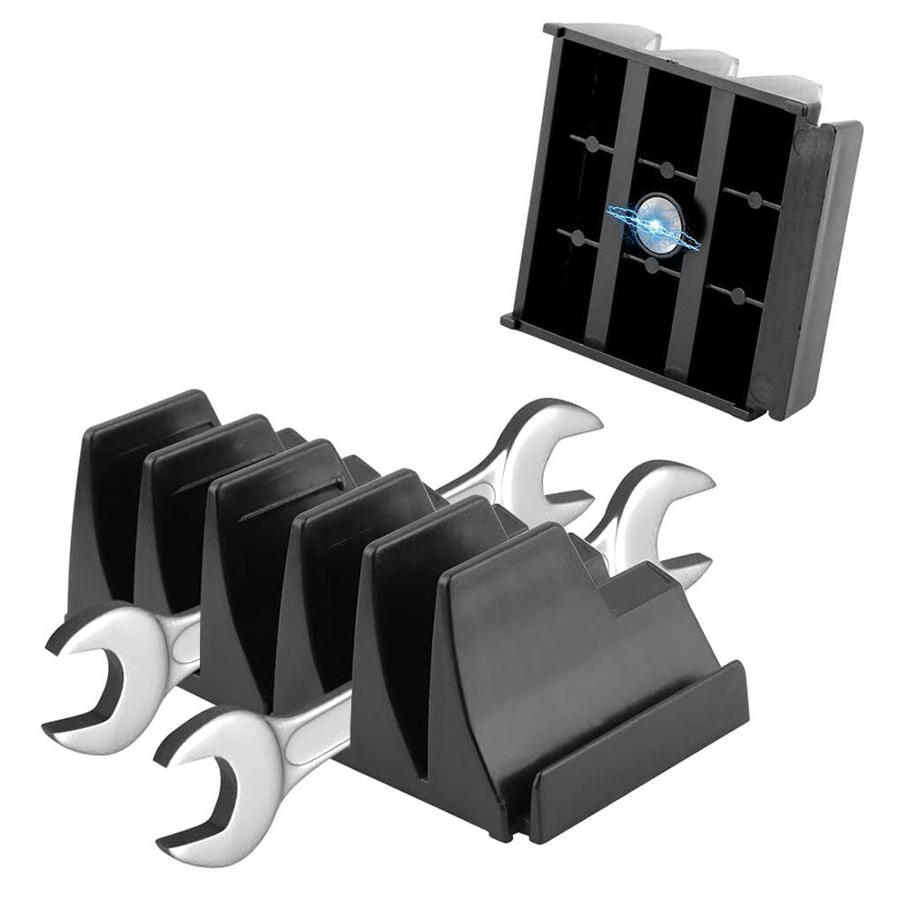 20-Tool Wrench Organizer Detachable Wrench Holder Rack Set for Tool Box Tool Drawer Storage Black