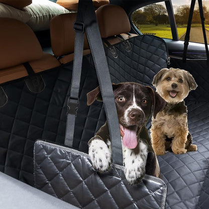 Pet Car Seat Cover Back Seat Hammock Protector for Dogs Travel-Black