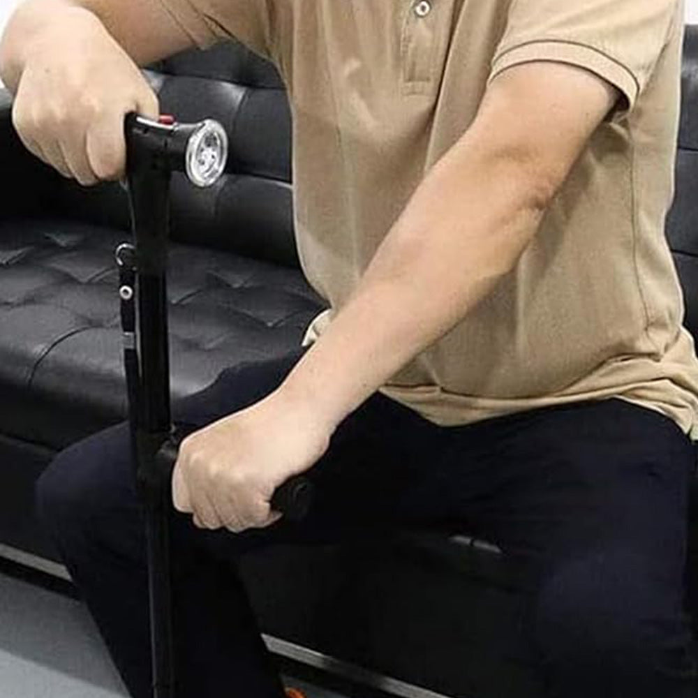 Walking Cane with LED Light Alarm Adjustable Dual Handles for Seniors and Adults