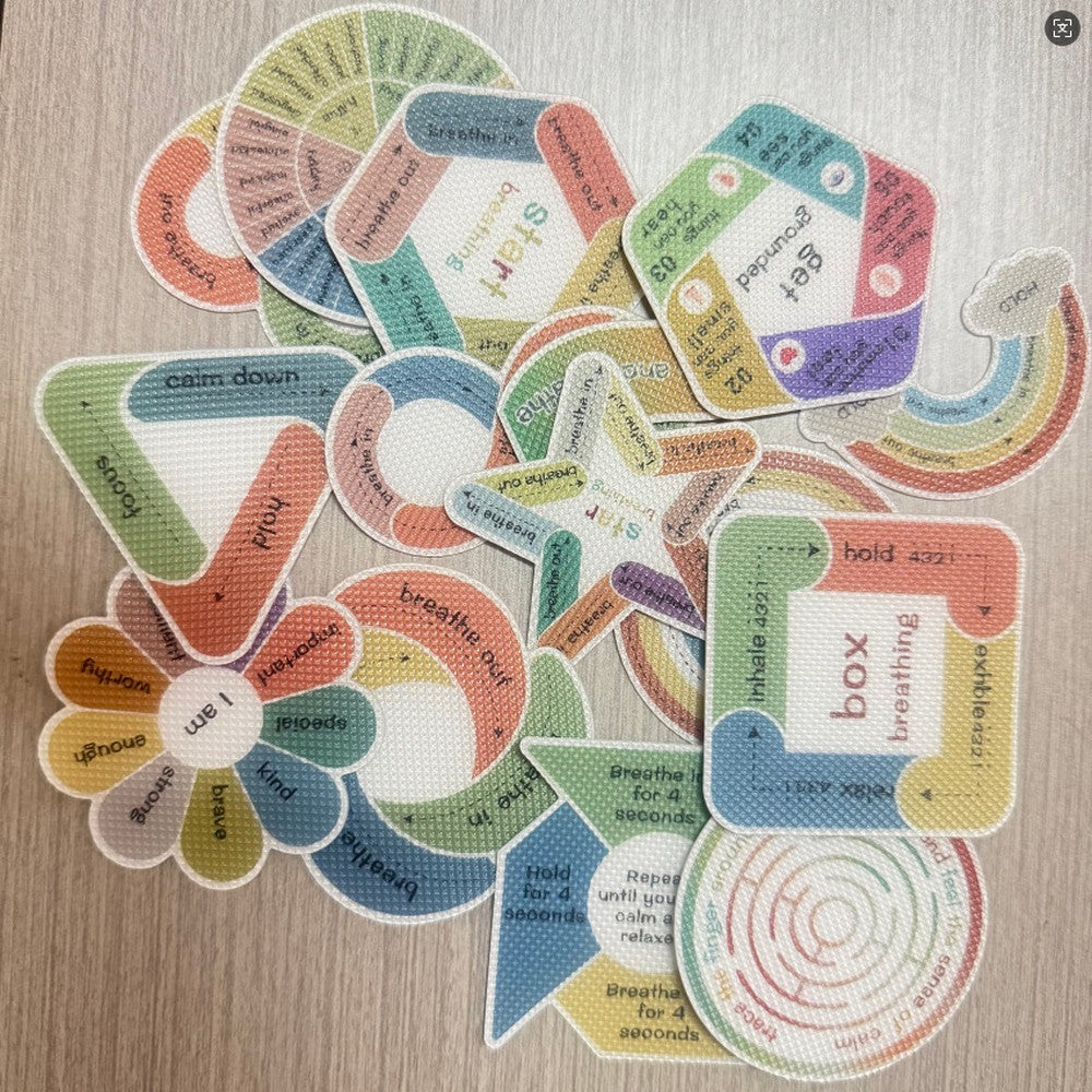 12Pcs Sensory Strips for Anxiety Calming Stickers Fidget Sticker for Mindfulness