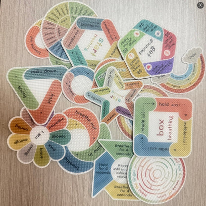 12Pcs Sensory Strips for Anxiety Calming Stickers Fidget Sticker for Mindfulness